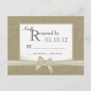 Rustic Bow and Burlap Wedding Response