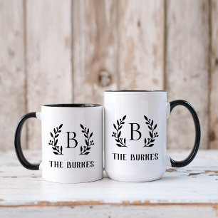 Rustic Branch Family Monogram Mug