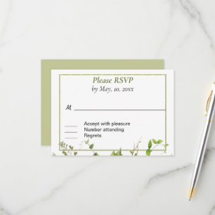 Rustic Branch Greenery Response Card