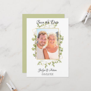 Rustic Branch Greenery Wedding Invitation