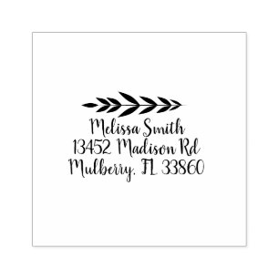 Rustic Branch Return Address Rubber Stamp
