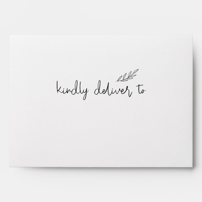 Rustic Branches Wedding Address Envelope (Front)