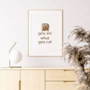 Rustic Bread Art with Handwritten Calligraphy Poster
