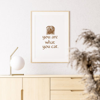 Rustic Bread Art with Handwritten Calligraphy Poster