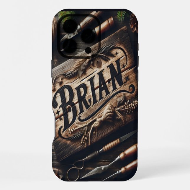 Rustic Brian Sign iPhone Case (Back)