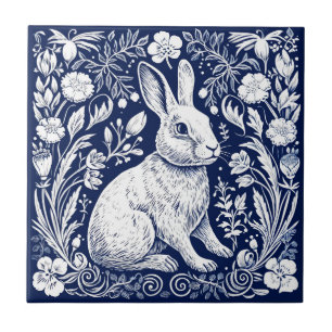 Rustic Briar Rabbit Ceramic Ceramic Tile