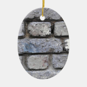Rustic brick stone wall ceramic tree decoration