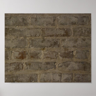 Rustic Brick Wall Poster