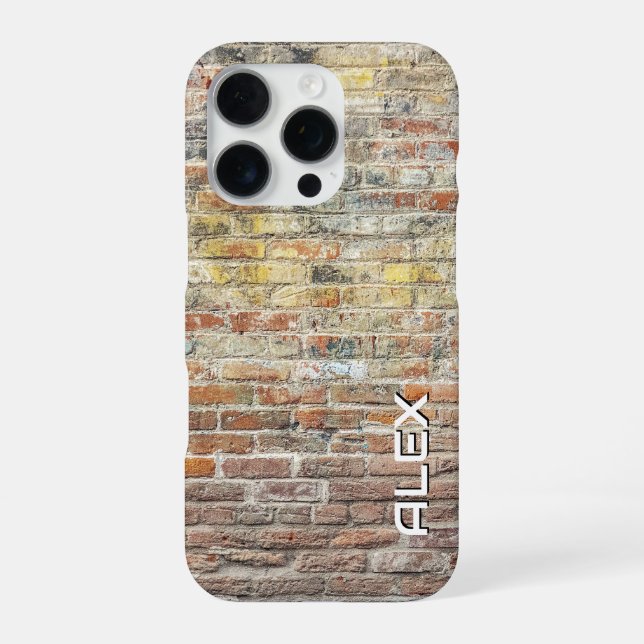 Rustic Brick Wall – Textured Architectural Surface iPhone Case (Back)
