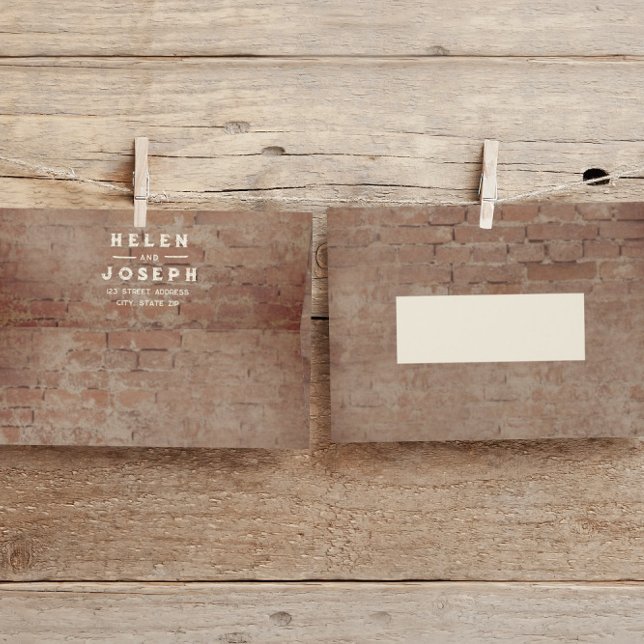 Rustic Bricks Wedding Envelope (Creator Uploaded)