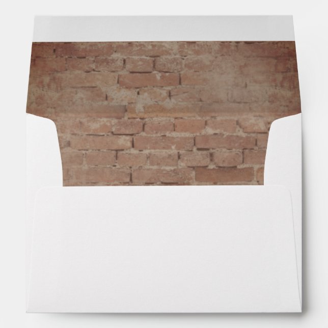 Rustic Bricks Wedding Envelope (Back (Bottom))