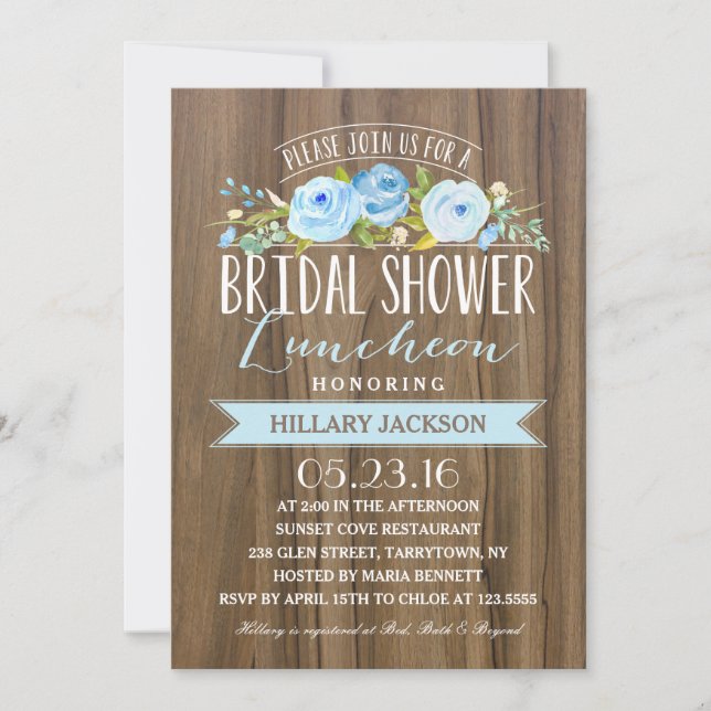 Rustic Bridal Shower | Bridal Shower Invitation (Front)
