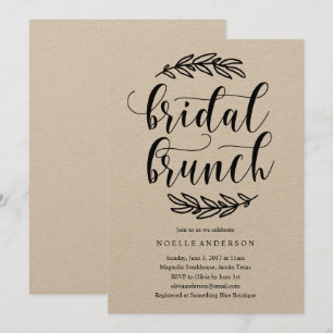 Rustic Bridal Shower Brunch Invitation