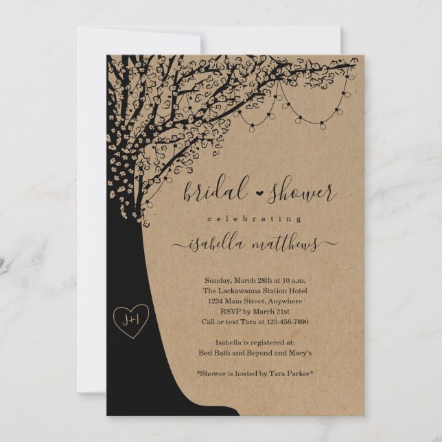 Rustic Bridal Shower Invitation (Front)