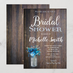Rustic Bridal Shower Invitation, Rustic, Floral Invitation