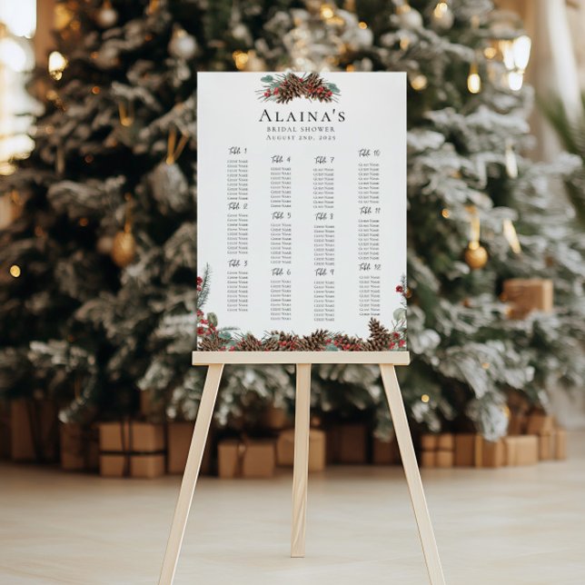 Rustic Bridal Shower Seating Chart | Plaid Theme (Creator Uploaded)