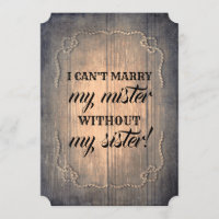 Rustic Bridesmaid / Maid of Honour Proposal