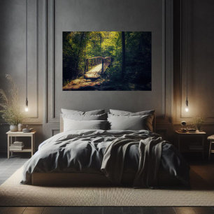 Rustic Bridge in Shenandoah National Forest Photo Poster