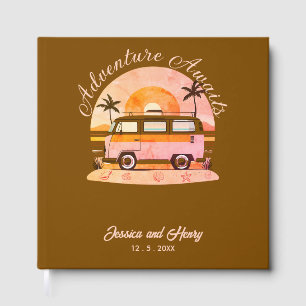 Rustic Brown Adventure Awaits Travel Guest Book