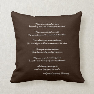 Rustic Brown Apache Blessing Wedding Gift Square Cushion