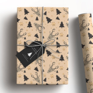 Rustic Brown Christmas  Wrapping Paper