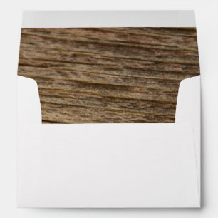 Rustic Brown Country Barn Wood Envelope