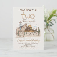 Rustic Brown Cowboy Welcome Two West 2nd Birthday