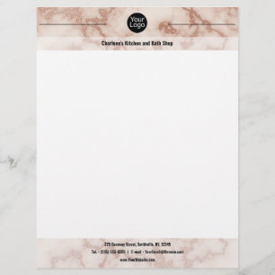 Rustic Brown Marble - Cabin Office Custom Letterhead