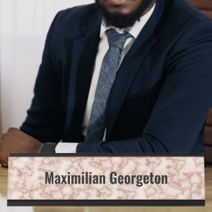Rustic Brown Marble for him Desk Name Plate
