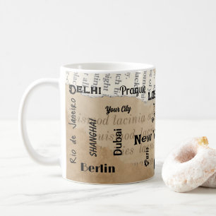 rustic brown Mega city Coffee Mug