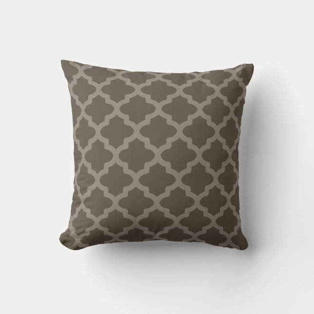 Rustic Brown Pattern Pillow (Front)