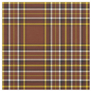 Rustic brown plaid, with gold/white/black stripe fabric