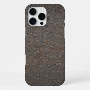 Rustic Brown Stone Mosaic Natural Rock Texture iPhone 16 Pro Max Case