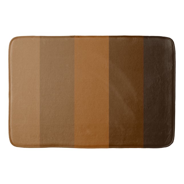 Rustic Brown Stripes  Bath Mat (Front)
