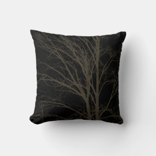 Rustic Brown Tree Branches Cushion