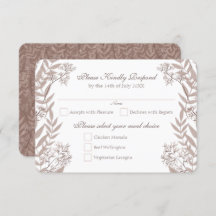 Rustic Brown Wedding Vintage Botanical