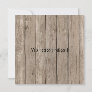 Rustic Brown Wood Baby Shower Invitation