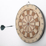 Rustic Brown Wood Classic Dartboard<br><div class="desc">A classic dartboard design with alternating darker and lighter brown wood triangles.</div>