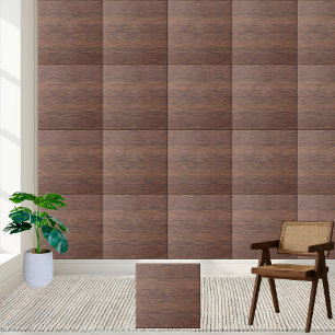 Rustic Brown Wood Grain - Realistic Wooden Ceramic Tile