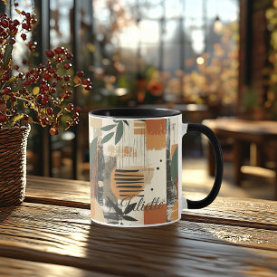 Rustic Brushstroke - Personalised Earthy Abstract Mug