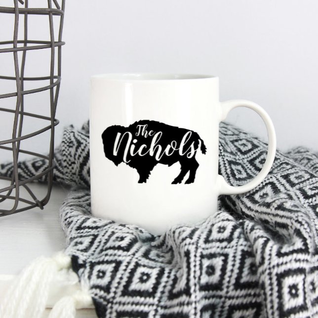 Rustic Buffalo Family Monogram Coffee Mug (Creator Uploaded)
