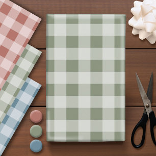 Rustic Buffalo Plaid - Simple Red Green Blue Wrapping Paper Sheet