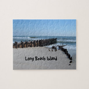 Rustic Bulkhead on Beach Jigsaw Puzzle