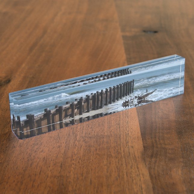 Rustic Bulkhead on Beach Nameplate (Side)