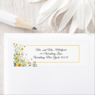 Rustic Bumble Bee Address Return Address Label