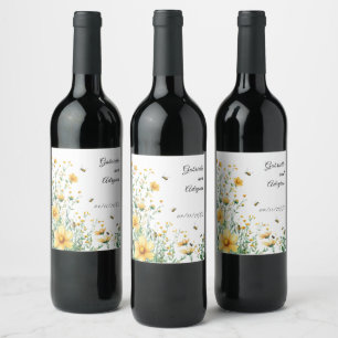 Rustic Bumble Bee Address Wine Label