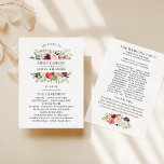 Rustic Burgundy Blush Fall Floral Wedding Ceremony Program<br><div class="desc">This elegant rustic style wedding ceremony program design features beautiful wreath of summer and fall watercolor flowers, including roses, dahlias, peony flowers, and greenery, in a gorgeous autumn palette of burgundy red, golden yellow, peach orange, blush pink, and shades of green. Personalise the stylish dark grey text on both sides...</div>