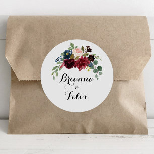 Rustic Burgundy Coloured Wedding Envelope Seals