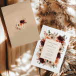 Rustic Burgundy Fall Floral Wedding Invitation<br><div class="desc">Set the tone for your autumn wedding with this rustic burgundy fall floral wedding invitation. Featuring elegant burgundy and brown fall foliage, this design is perfect for a countryside ceremony, vineyard wedding, or cosy barn celebration. Ideal for brides planning a fall wedding with rich autumn colours, this template blends rustic...</div>