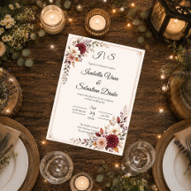Rustic Burgundy Floral Wedding